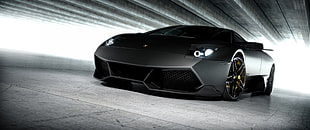 black sports car, Lamborghini Murcielago LP 670-4 SV, car