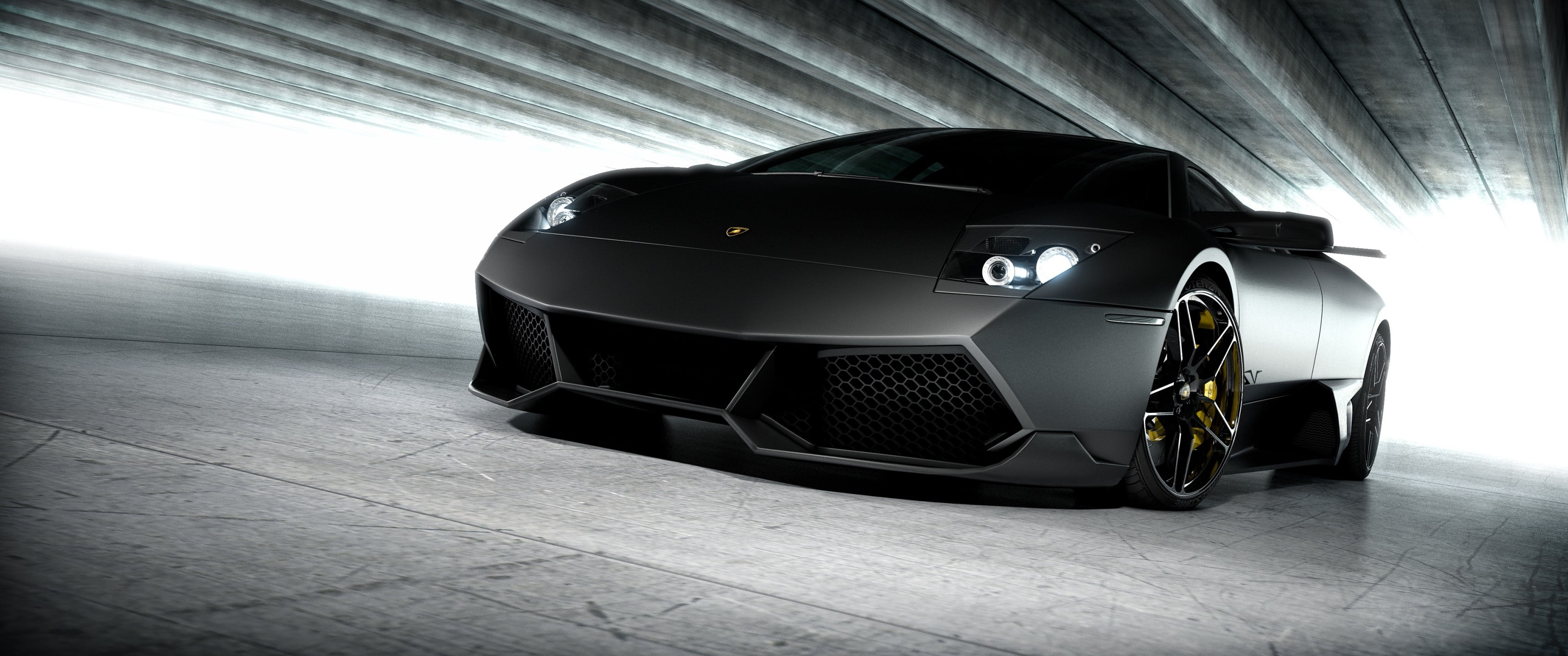 Black sports car, Lamborghini Murcielago LP 670-4 SV, car ...
