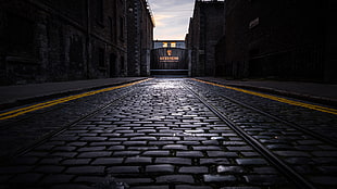 black concrete pathway, guinness storehouse, dublin, ireland