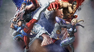 animated character wallpaper, Street Fighter, Tekken, video games, artwork
