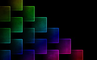 pattern, colorful, digital art, square