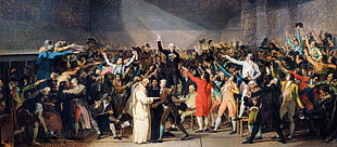 people inside building painting, french revolution, painting