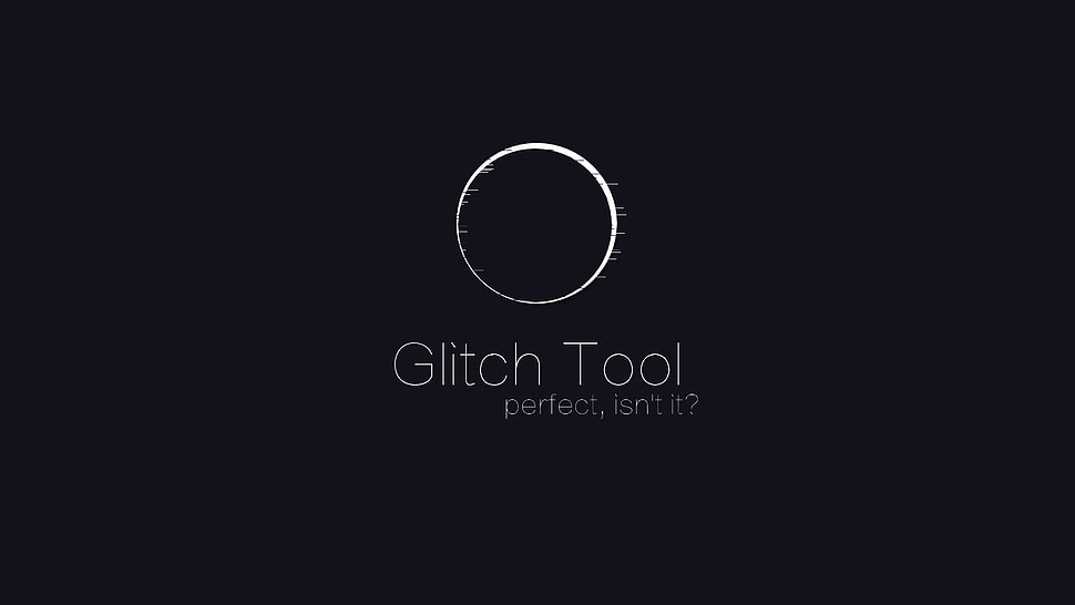 Glitch Tool logo, glitch art, minimalism, digital art HD wallpaper