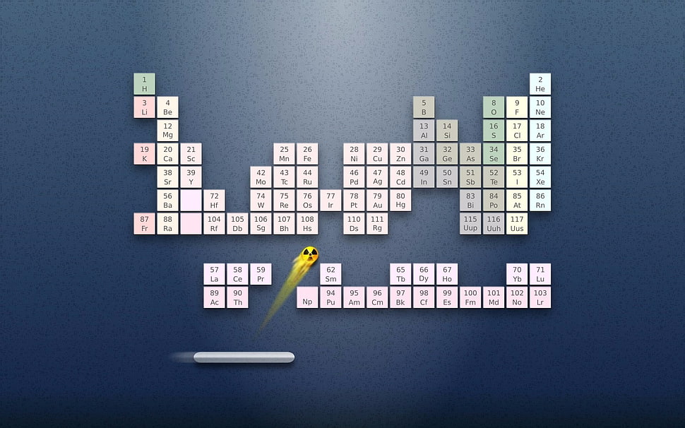 flat lay photography of periodic table crashing game application HD wallpaper