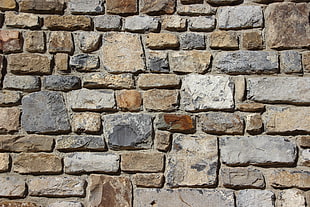 close up photo of gray concrete brick HD wallpaper