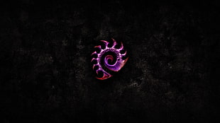purple spiral logo, Starcraft II HD wallpaper