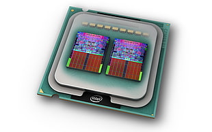 silver Intel computer processor, CPU, Intel, computer, technology HD wallpaper