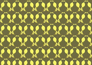 yellow damask pattern HD wallpaper
