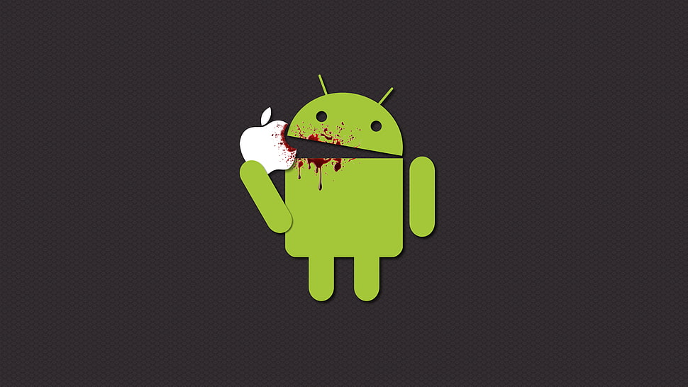Android Logo, Android (operating system), Apple Inc., robot, simple background HD wallpaper