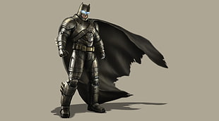 Batman vs Superman Batman Wearing Heavy Armor illustration HD wallpaper