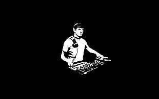 DJ illustration with black background