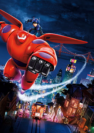 Big Hero 6 illustration, Disney, Pixar Animation Studios, Baymax (Big Hero 6), movies HD wallpaper