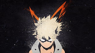 male anime character wallpaper, Boku no Hero Academia, anime, blonde, Katsuki Bakugou