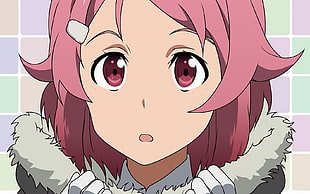 pink haired female anime character, Sword Art Online, Shinozaki Rika