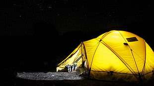 camping, night, stars, shoes