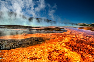 landscape photography of volcano HD wallpaper