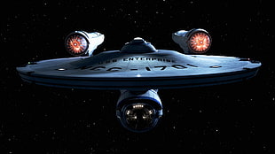 gray USS Enterprise aircraft, Star Trek, USS Enterprise (spaceship), space, science fiction HD wallpaper