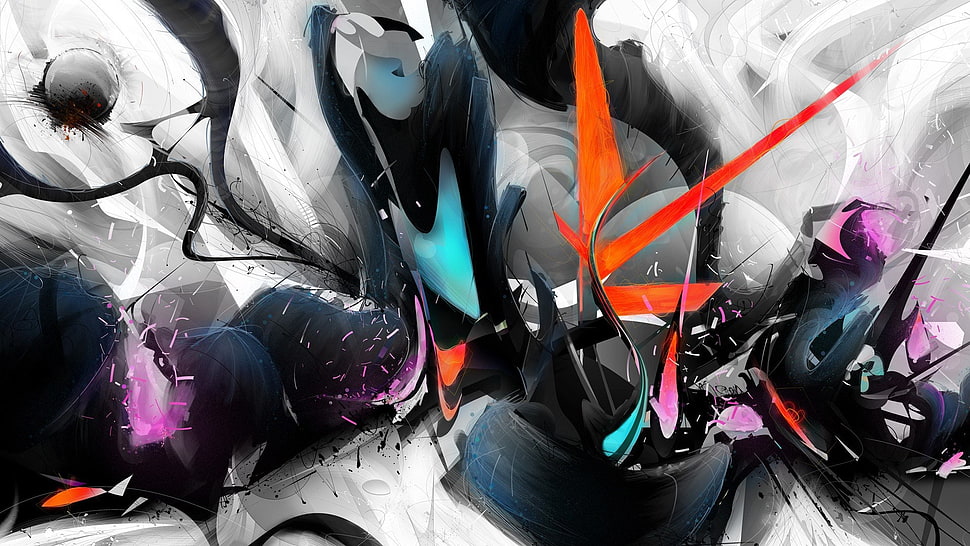 assorted-color abstract wallpaper, abstract, 3D HD wallpaper
