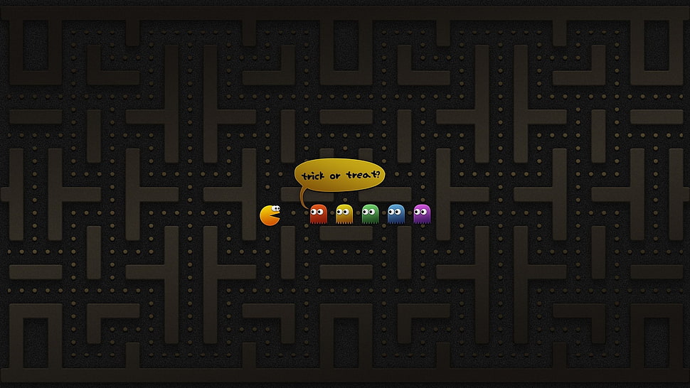 Pacman game application HD wallpaper