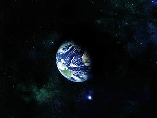 planet earth, space, digital art, planet, Earth HD wallpaper