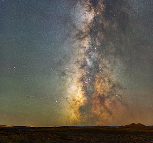 aurora lights, astronomy, space, sky, Milky Way HD wallpaper
