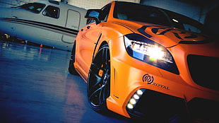 orange car, car, orange, Mercedes-Benz, supercars