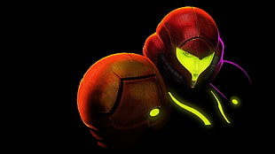 two yellow and red bowling balls, Metroid, Samus Aran