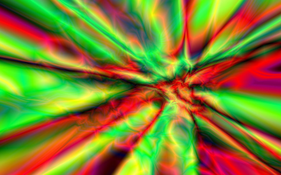 green and red illustration HD wallpaper