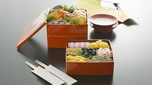 sushi dish in lunch box