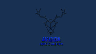 Baratheon ours is the fury screenshot, Fury, deer,  wa4k wallpaper, blue HD wallpaper