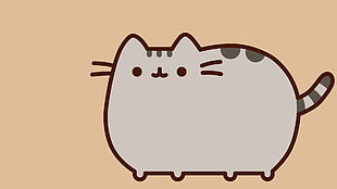 gray cat clip art, pusheen, pusheenthecat, cat, original characters HD wallpaper
