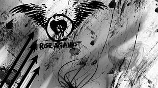 black feather illustration, Rise Against, punk rock, music