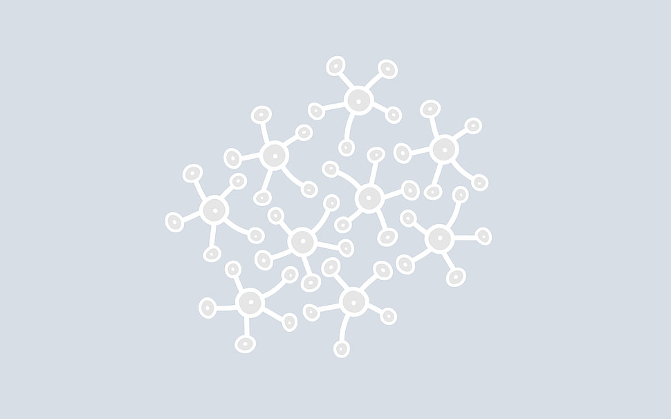 white atom graphic, minimalism, circle HD wallpaper