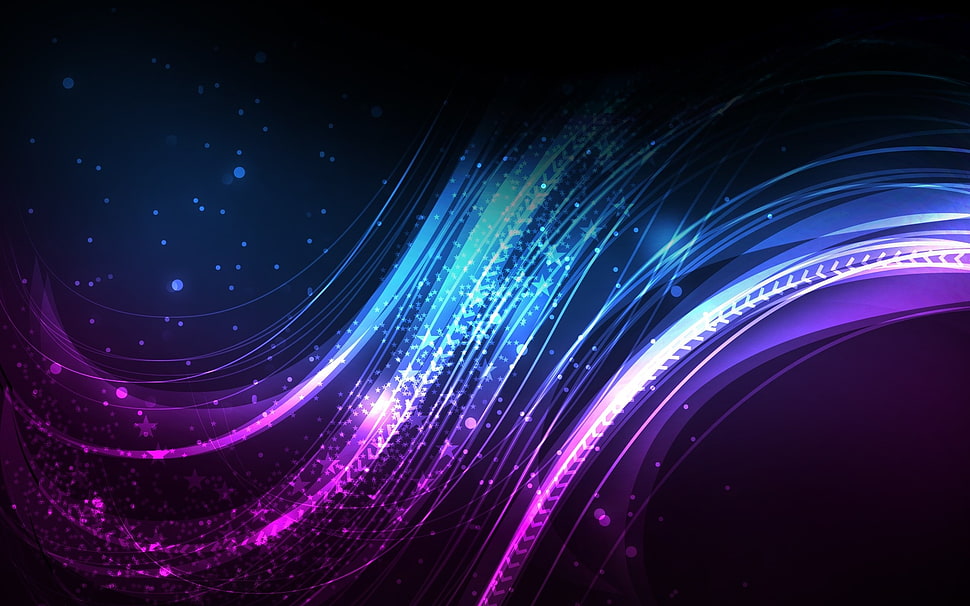 purple and blue graphic illustration HD wallpaper