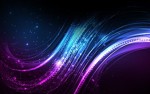 purple and blue graphic illustration