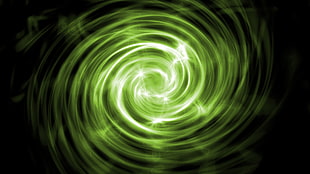 green spiral light HD wallpaper