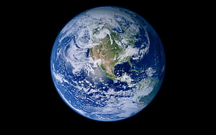 Earth illustration, Earth, planet, dark, black