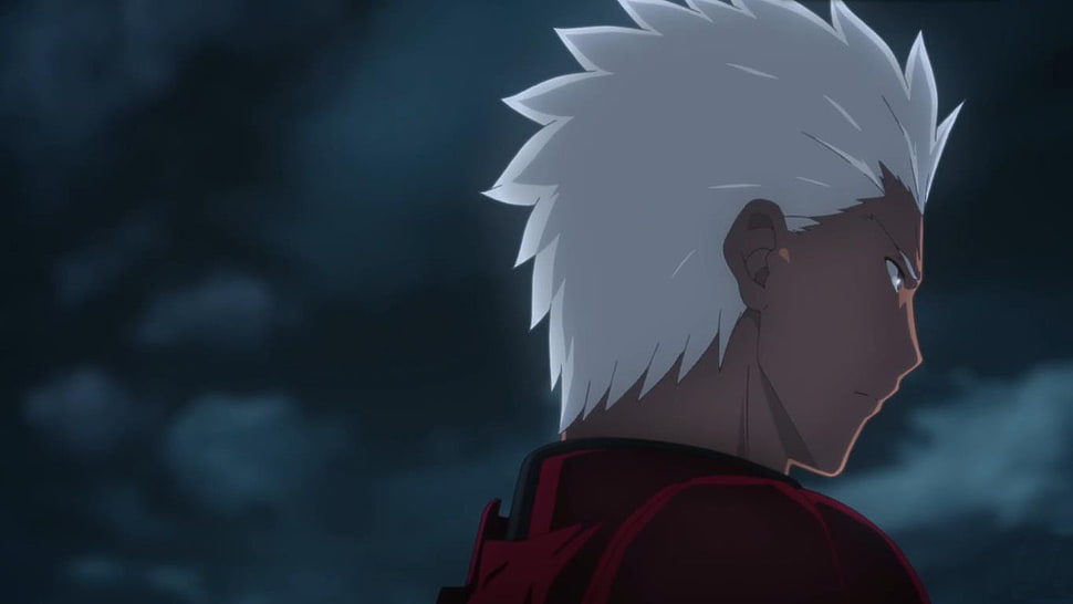 white haired male anime character, Unlimited Blade Works HD wallpaper