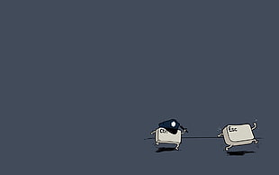 white character illustration, minimalism, humor, simple background
