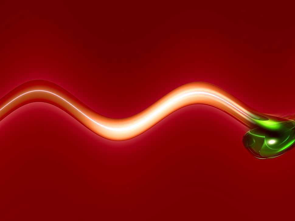 green and white wave illustration HD wallpaper