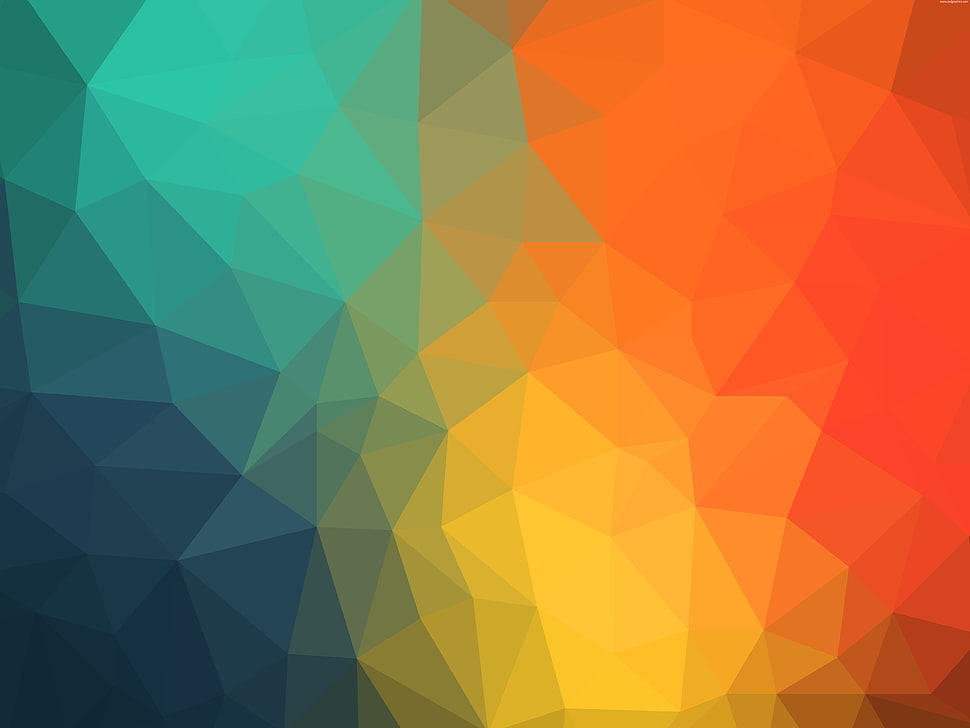 teal and orange painting HD wallpaper