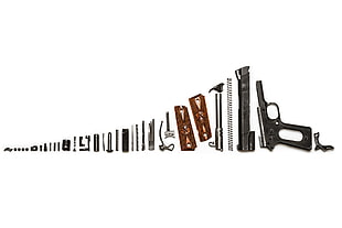 black semi automatic pistol part lot, Springfield 1911, 1911, M1911