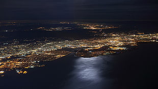 orange city lights, California, USA HD wallpaper
