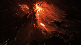 photograph of lava HD wallpaper