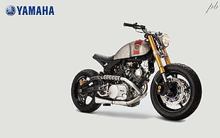 black and gray Yamaha motocycle, motorcycle, Yamaha