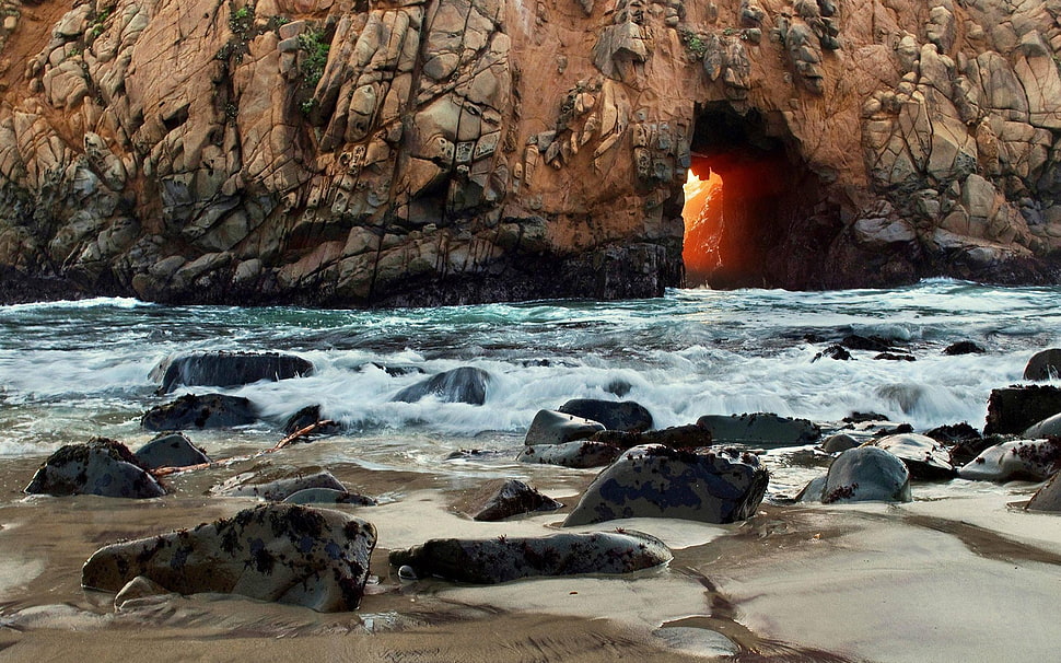 gray rocks, landscape HD wallpaper