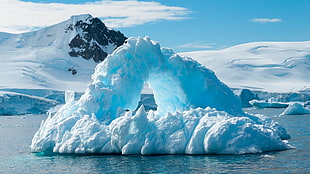 iceberg, nature, landscape, winter, snow HD wallpaper