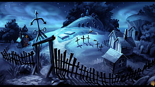 black fence illustration, Monkey Island, video games