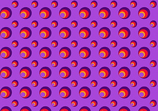 purple backdrop and red circle digital wallpaper