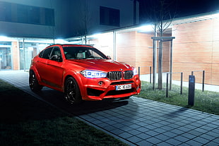 red BMW sedn, BMW X6 F16, AC Schnitzer, 4K HD wallpaper